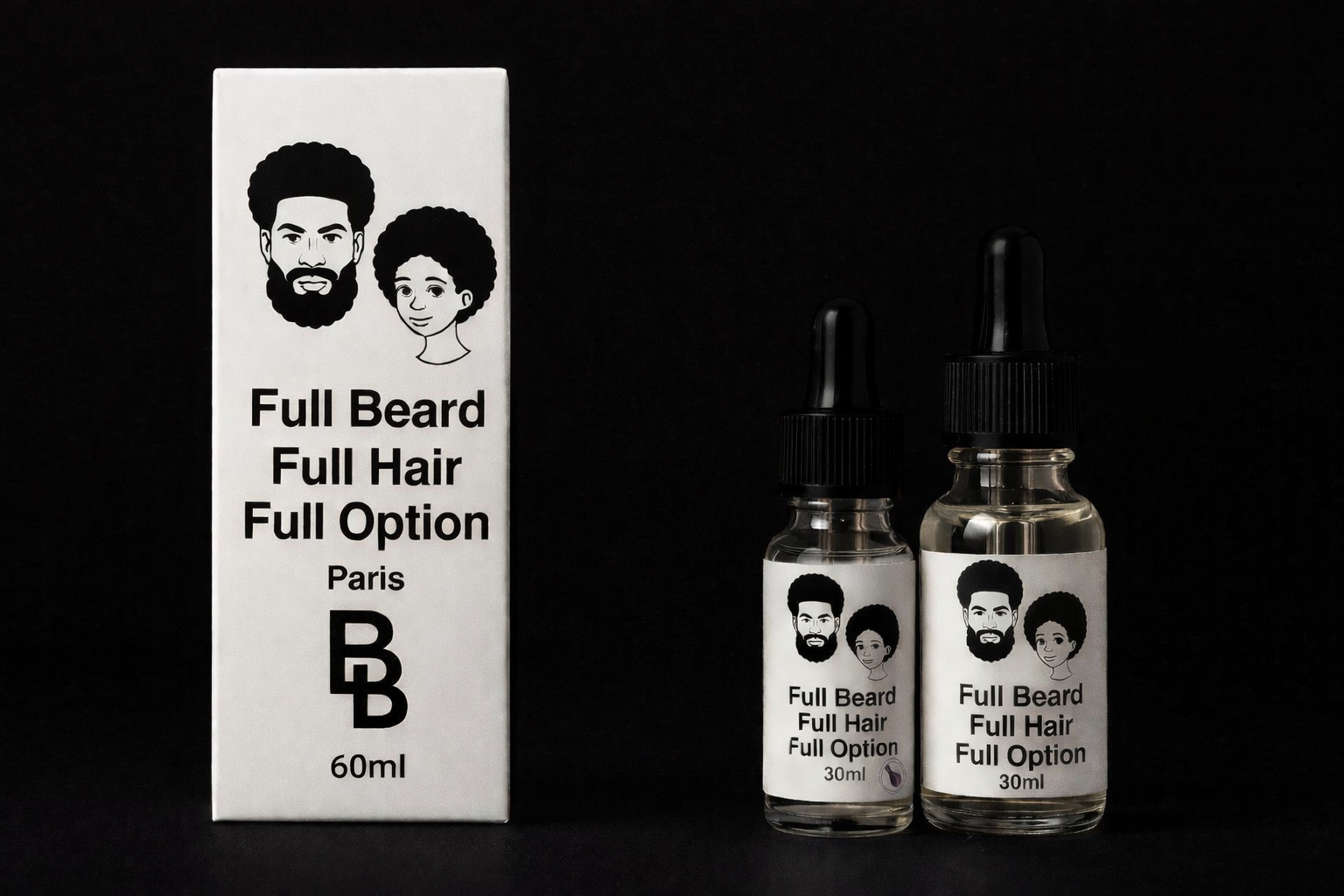 Pack 2 Huiles Barbe & Cheveux 60ml